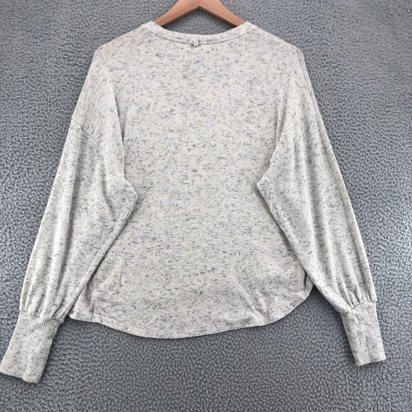 Saturday Sunday Anthropologie Sweater Womens Small Gray Pullover V Neck Lounge - Picture 3 of 9